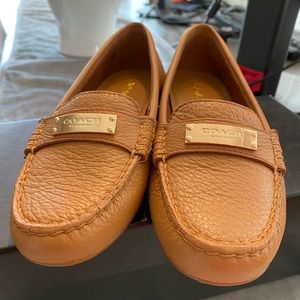 Coach Fredrica Pebble Grain Leather Loafer Shoes
